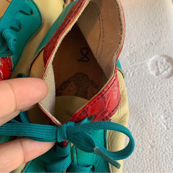 Soletech women’s Shoes SZ 8 Adult Low Top Cobbled Art Koolshoos Leather Dog. - Picture 5 of 8